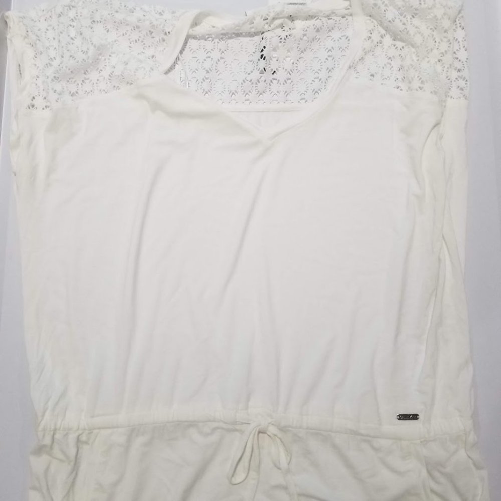 Calvin Klein Crochet-Shoulder Tunic Cover Up Size L/XL - Picture 5 of 14